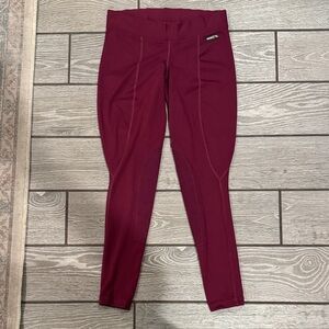 Kerrits Knee Patch Maroon Leggings Tights Medium